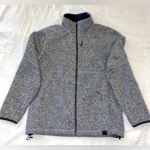 LL Bean Long Sleeve Blue Gray Zipper Jacket w/ Pockets